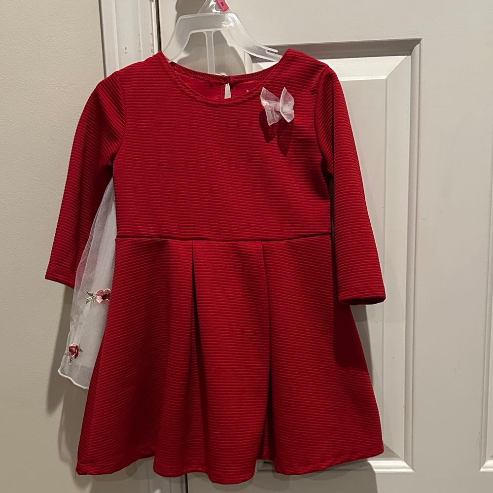 Healthtex Red Striped Formal Dress with Bow